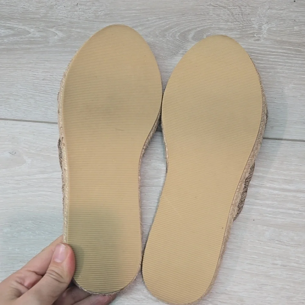 House Of Harlow 1960 Women's Tan Espadrille Sandals Shoes Sz 6.5